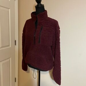 Cozy Burgundy Fleece Jacket